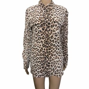 Equipment Leopard Print blouse size medium